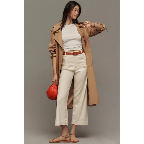 Maeve Cream Wide Leg Pants - Picture 2 of 11